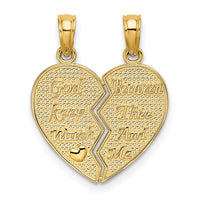 Load image into Gallery viewer, 14k Break-Apart KEEP WATCH BETWEEN Heart Charm
