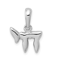 Load image into Gallery viewer, 14k White Gold Chai (Life) Pendant
