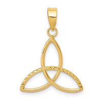 Load image into Gallery viewer, 14K Diamond Cut Trinity Pendant
