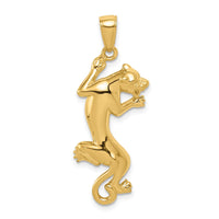 Load image into Gallery viewer, 14K Gold Polished Panther Pendant
