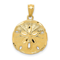 Load image into Gallery viewer, 14k Gold Polished Large Sand Dollar Pendant
