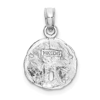 Load image into Gallery viewer, 14K White Gold Polished Sand Dollar Pendant
