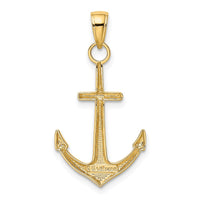 Load image into Gallery viewer, 14K Gold Polished Anchor Pendant

