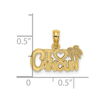 Load image into Gallery viewer, 14k I HEART CANCUN Cut-out Charm
