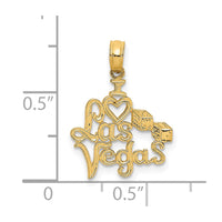 Load image into Gallery viewer, 14K I HEART LAS VEGAS  with Dice Engraved Charm
