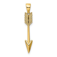 Load image into Gallery viewer, 14K Polished 3D Arrow Pendant

