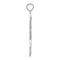 Load image into Gallery viewer, 14k White Gold Polished and Textured Bow and Arrow Pendant
