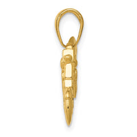 Load image into Gallery viewer, 14K Gold Polished / Textured 3-D Motorcycle Pendant

