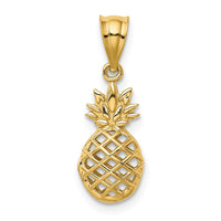 Load image into Gallery viewer, 14k Polished 3D Pineapple Pendant
