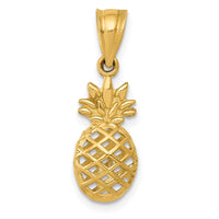 Load image into Gallery viewer, 14k Polished 3D Pineapple Pendant

