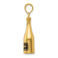 Load image into Gallery viewer, 14K Polished 3-D Enameled Champagne Bottle Pendant
