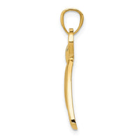 Load image into Gallery viewer, 14k Gold Polished Ribbon Bow Pendant
