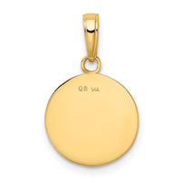 Load image into Gallery viewer, 14K Gold Polished Baseball Closed Back Pendant

