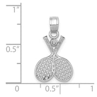 Load image into Gallery viewer, 14k White Gold Double Tennis Racquet Charm
