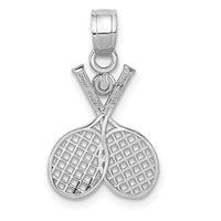 Load image into Gallery viewer, 14k White Gold Double Tennis Racquet Charm
