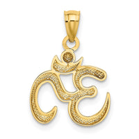 Load image into Gallery viewer, 14k Gold Polished Om Symbol Pendant
