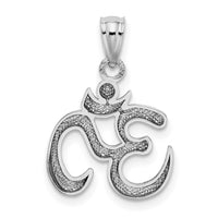 Load image into Gallery viewer, 14k White Gold Polished Om Symbol Pendant
