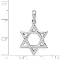 Load image into Gallery viewer, 14k White Gold Star of David Pendant
