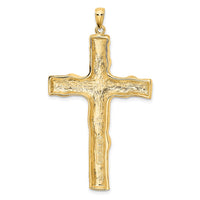 Load image into Gallery viewer, 14K Large Tree Textured Cross Pendant
