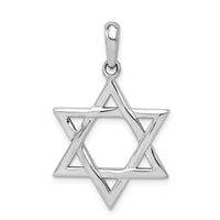 Load image into Gallery viewer, 14k White Gold Star of David Pendant
