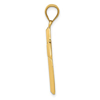 Load image into Gallery viewer, 14K Polished / Textured Cross Pendant
