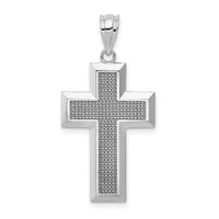 Load image into Gallery viewer, 14K White Gold Polished / Textured Cross Pendant
