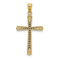 Load image into Gallery viewer, 14K Two-tone Polished D/C Cross Pendant
