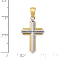 Load image into Gallery viewer, 14k Two-tone Cross Pendant
