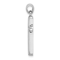 Load image into Gallery viewer,  14K White Gold 2-D Beveled Stick Cross Charm
