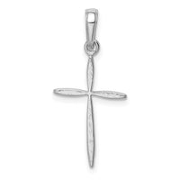 Load image into Gallery viewer, 14K White Gold Polished Cross With Tapered Ends Pendant
