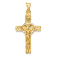 Load image into Gallery viewer, 14k Polished Satin and D/C Crucifix Pendant
