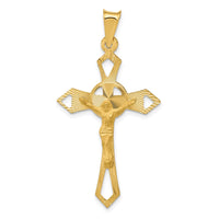 Load image into Gallery viewer, 14k Polished Satin and D/C Crucifix Pendant
