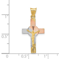 Load image into Gallery viewer, 14K w/Rhodium Iona Crucifix Cross Pendant
