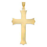 Load image into Gallery viewer, 14k Polished, Satin and Diamond-cut Crucifix Cross Pendant
