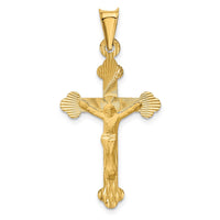 Load image into Gallery viewer, 14k Polished Satin and D/C Crucifix Pendant
