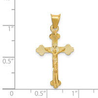 Load image into Gallery viewer, 14k Polished Satin and D/C Crucifix Pendant
