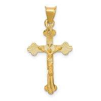 Load image into Gallery viewer, 14k Polished Satin and D/C Crucifix Pendant
