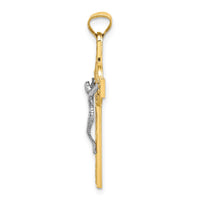 Load image into Gallery viewer, 14k Two-Tone St. Benedict Medal Crucifix Cross Pendant
