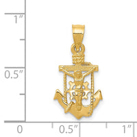 Load image into Gallery viewer, 14k Polished Mariner Crucifix Pendant

