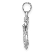 Load image into Gallery viewer, 14k White Gold Polished Mariner Crucifix Pendant
