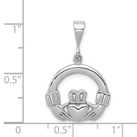 Load image into Gallery viewer, 14k White Gold Claddagh Charm
