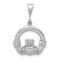 Load image into Gallery viewer, 14k White Gold Claddagh Charm
