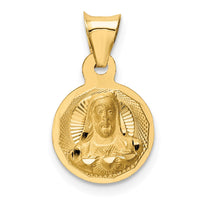 Load image into Gallery viewer, 14K Polished D/C Sagrado Corazon Circle Pendant
