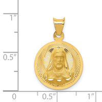 Load image into Gallery viewer, 14K Polished D/C Sagrado Corazon Circle Pendant
