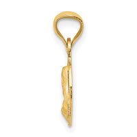 Load image into Gallery viewer, 14K w/Rose and White Rhodium D/C Sagrado Corazon Pendant
