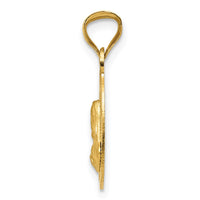 Load image into Gallery viewer, 14K Polished D/C Sagrado Corazon Oval Pendant
