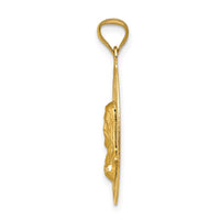 Load image into Gallery viewer, 14K Polished D/C Sagrado Corazon Oval Pendant
