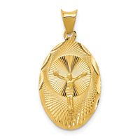 Load image into Gallery viewer, 14K Polished D/C Corpus Oval Pendant
