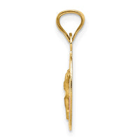 Load image into Gallery viewer, 14K w/Rose and White Rhodium D/C Corpus Oval Pendant
