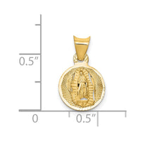 Load image into Gallery viewer, 14K Polished D/C Lady Of Guadalupe Circle Pendant

